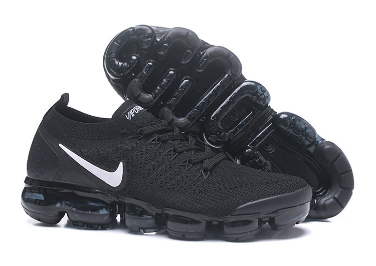 נעלי נייק-Nike Air VaporMax Flyknit 2.0W Black White – תמונה 4