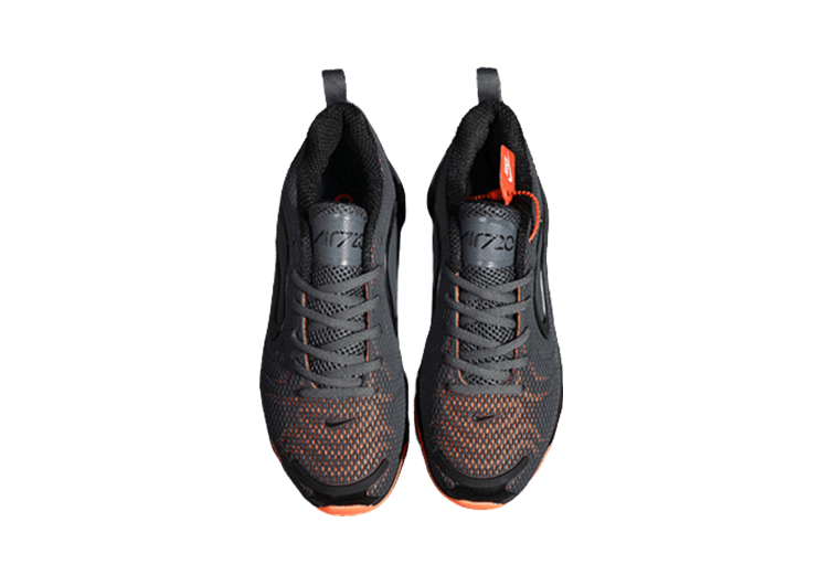 NIKE AIR MAX 720 BLACK - ORANGE LOGO – תמונה 5