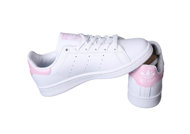 נעלי אדידס-ADIDAS Stan Smith -White Snake Print Pink Tail – תמונה 3