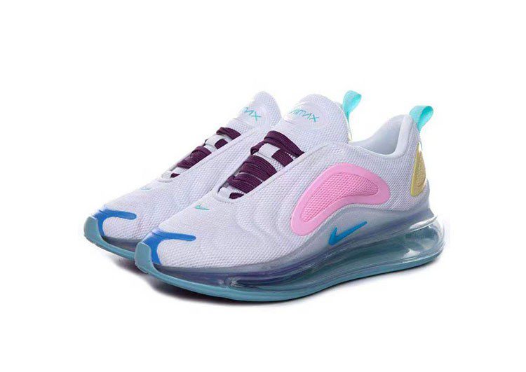 Nike Air Max 720 White - Light Pink - Blue Logo – תמונה 2