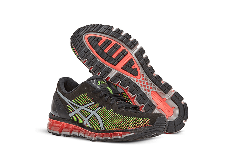 נעלי אסיקס-ASICS - Black & Green Gray Border – תמונה 3