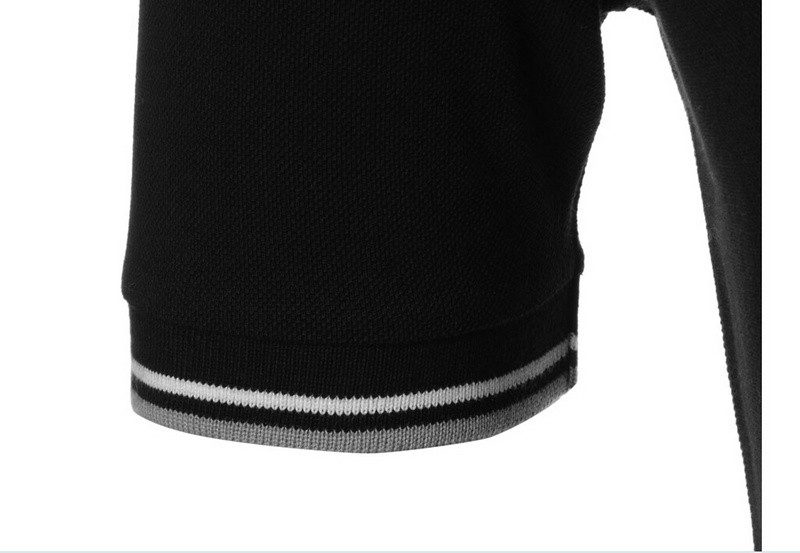 פראדה-PRADA TSHIRT POLO SHORT MEN - Black & White Gray Border – תמונה 5