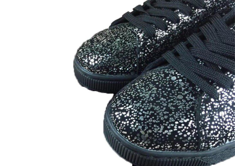 נעלי פומה-PUMA Suede Splatter joint model moonlight Silver and Black – תמונה 5