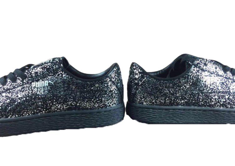 נעלי פומה-PUMA Suede Splatter joint model moonlight Silver and Black – תמונה 7