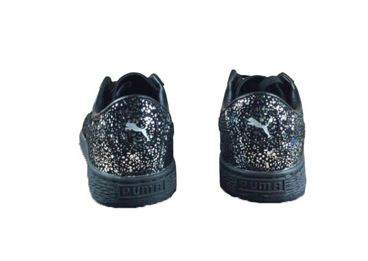 נעלי פומה-PUMA Suede Splatter joint model moonlight Silver and Black – תמונה 8