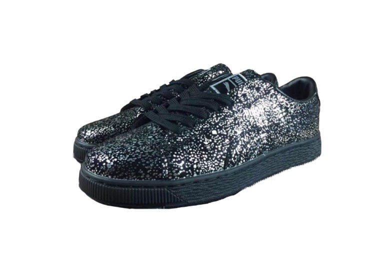 נעלי פומה-PUMA Suede Splatter joint model moonlight Silver and Black – תמונה 2