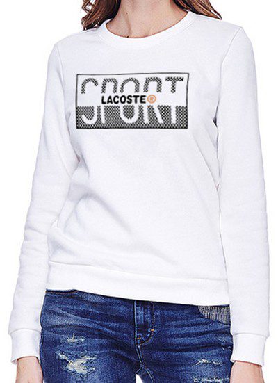 לקוסט-LACSOTE SWETER WOMEN DESGIN- WHITE