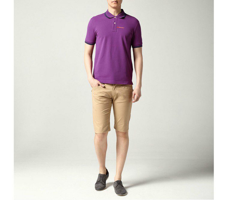 פראדה-PRADA TSHIRT POLO SHORT MEN - Purple – תמונה 9