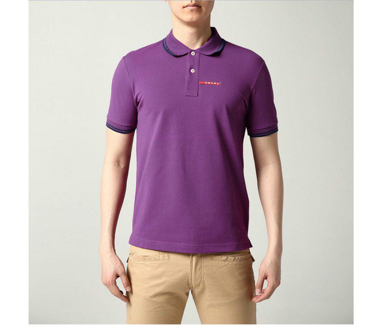 פראדה-PRADA TSHIRT POLO SHORT MEN - Purple – תמונה 8