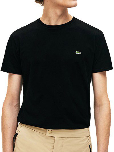 לקוסט-LACSOTE TSHIRT MEN SHORT - Black – תמונה 3