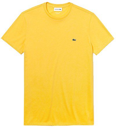 לקוסט-LACSOTE TSHIRT MEN SHORT - Yellow – תמונה 4