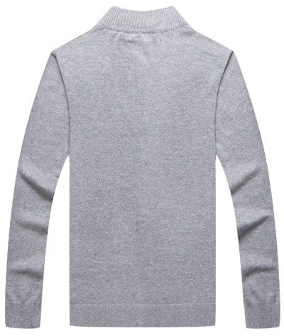 טומי הילפיגר-TOMMY SWETER ZIP MEN'S - Gray – תמונה 2