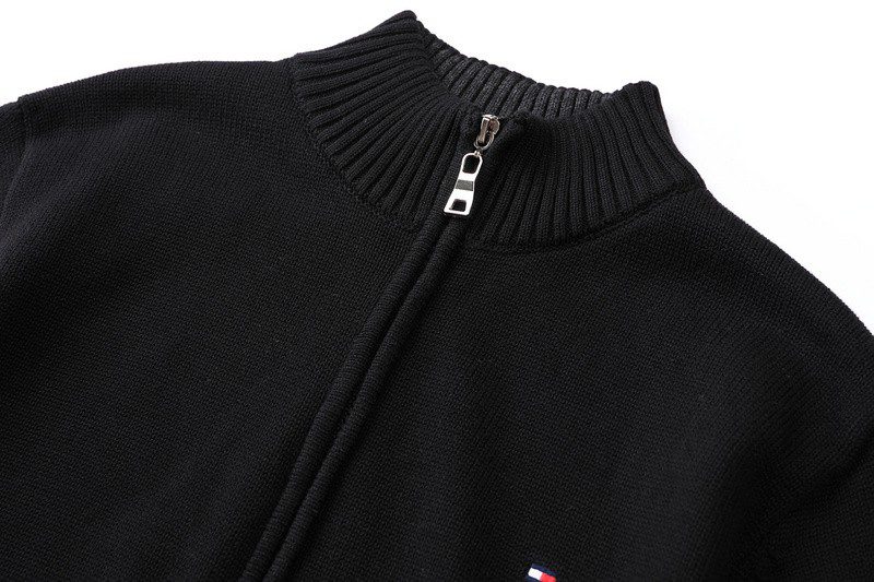 טומי הילפיגר-TOMMY SWETER ZIP MEN'S - Black – תמונה 13