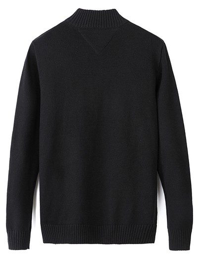 טומי הילפיגר-TOMMY SWETER ZIP MEN'S - Black – תמונה 2