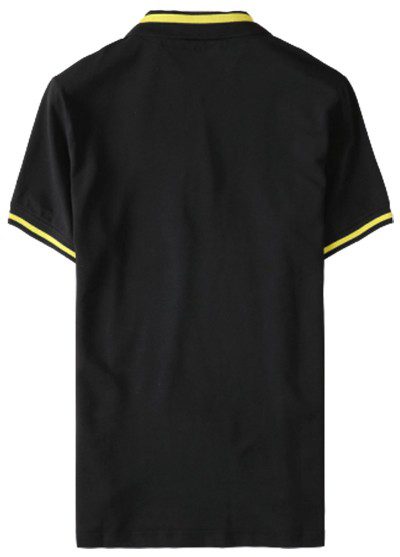 טומי הילפיגר-TOMMY POLO MEN'S TSHIRT - BLACK – תמונה 2