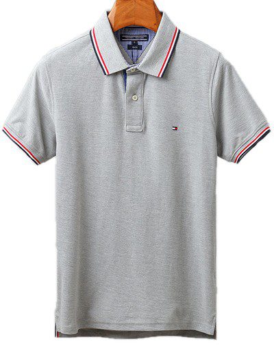טומי הילפיגר-TOMMY POLO MEN'S TSHIRT - Gray