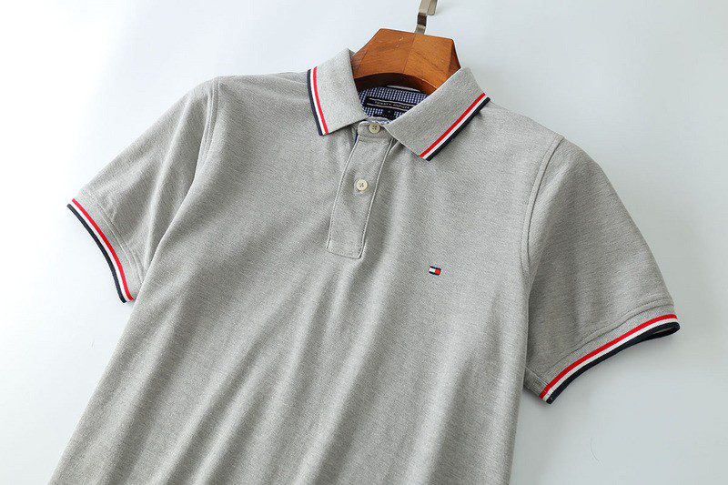 טומי הילפיגר-TOMMY POLO MEN'S TSHIRT - Gray – תמונה 5