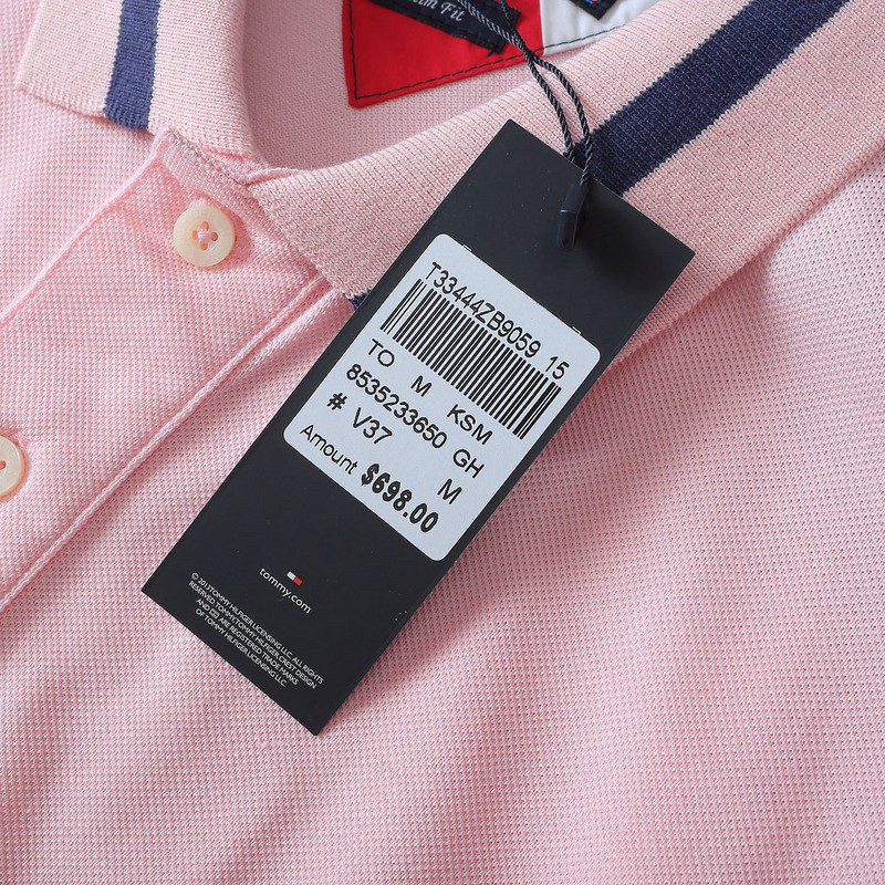 טומי הילפיגר-TOMMY POLO MEN'S TSHIRT - LIGHT PINK – תמונה 4