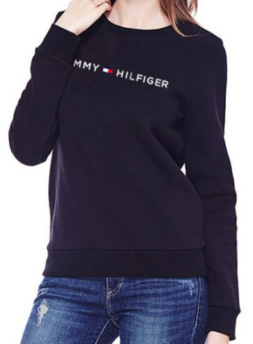טומי הילפיגר-TOMMY SWETER WOMEN - BLACK