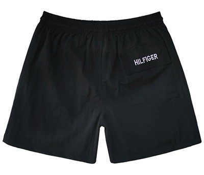 טומי הילפיגר-TOMMY SWIM MEN'S - BLACK – תמונה 2