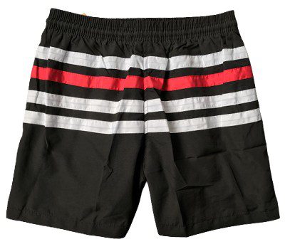 טומי הילפיגר-TOMMY SWIM MEN'S - BLACK WHITE & RED – תמונה 2