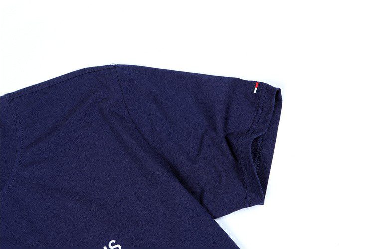 טומי הילפיגר-TOMMY TSHIRT MEN'S - NAVY BLUE – תמונה 4