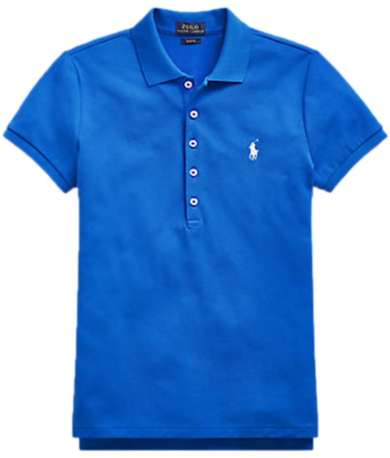 ראלף לורן-RALPH LAUREN POLO TSHIRT SHORT WOMEN - Blue – תמונה 2