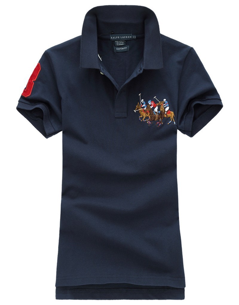 ראלף לורן-RALPH LAUREN POLO TSHIRT SHORT WOMEN - Nave Blue – תמונה 2