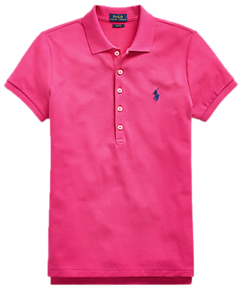 ראלף לורן-RALPH LAUREN POLO TSHIRT SHORT WOMEN - Pink – תמונה 2