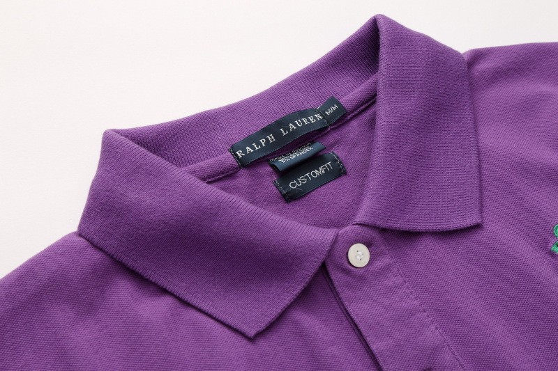 ראלף לורן-RALPH LAUREN POLO TSHIRT SHORT WOMEN - Purpel & Green Logo – תמונה 4