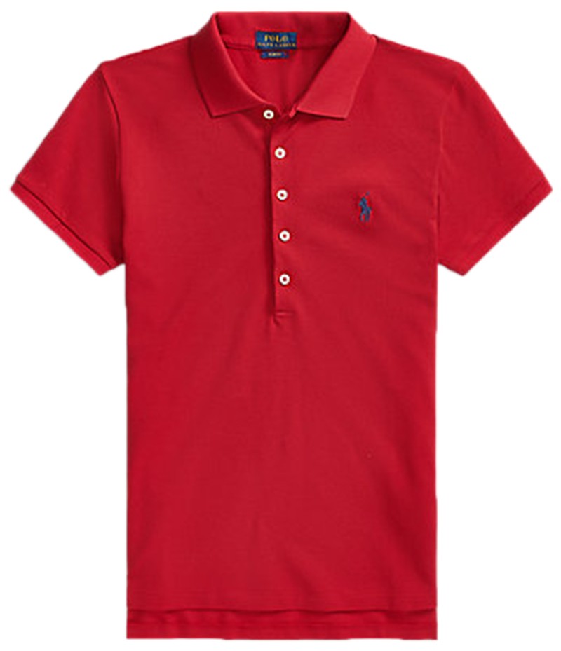 ראלף לורן-RALPH LAUREN POLO TSHIRT SHORT WOMEN - Red – תמונה 2