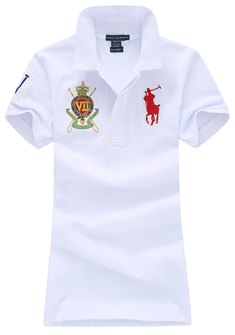 ראלף לורן-RALPH LAUREN POLO TSHIRT SHORT WOMEN - White – תמונה 2