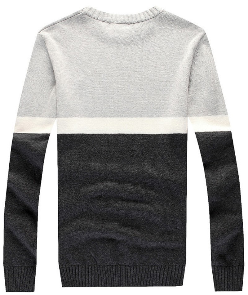 ראלף לורן-RALPH LAUREN SWETER MEN - White Dark Gray & Red Logo – תמונה 2