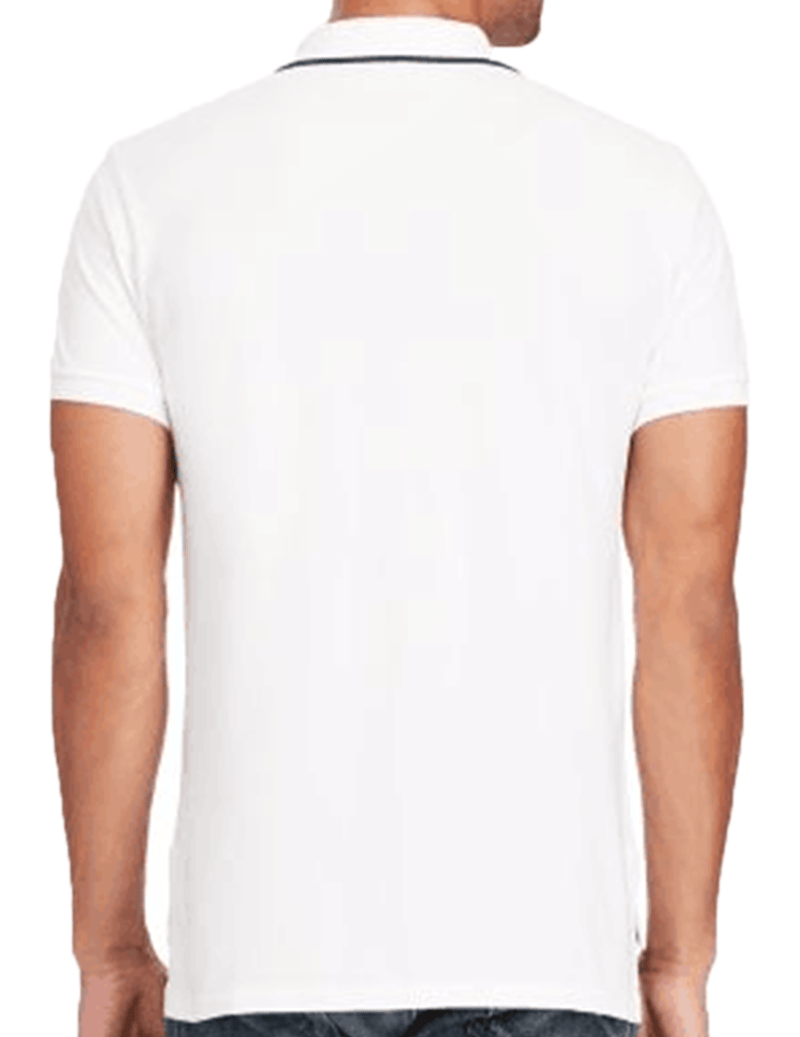 ראלף לורן-RALPH LAUREN POLO TSHIRT MEN'S SHORT DESGIN - White & Black – תמונה 2