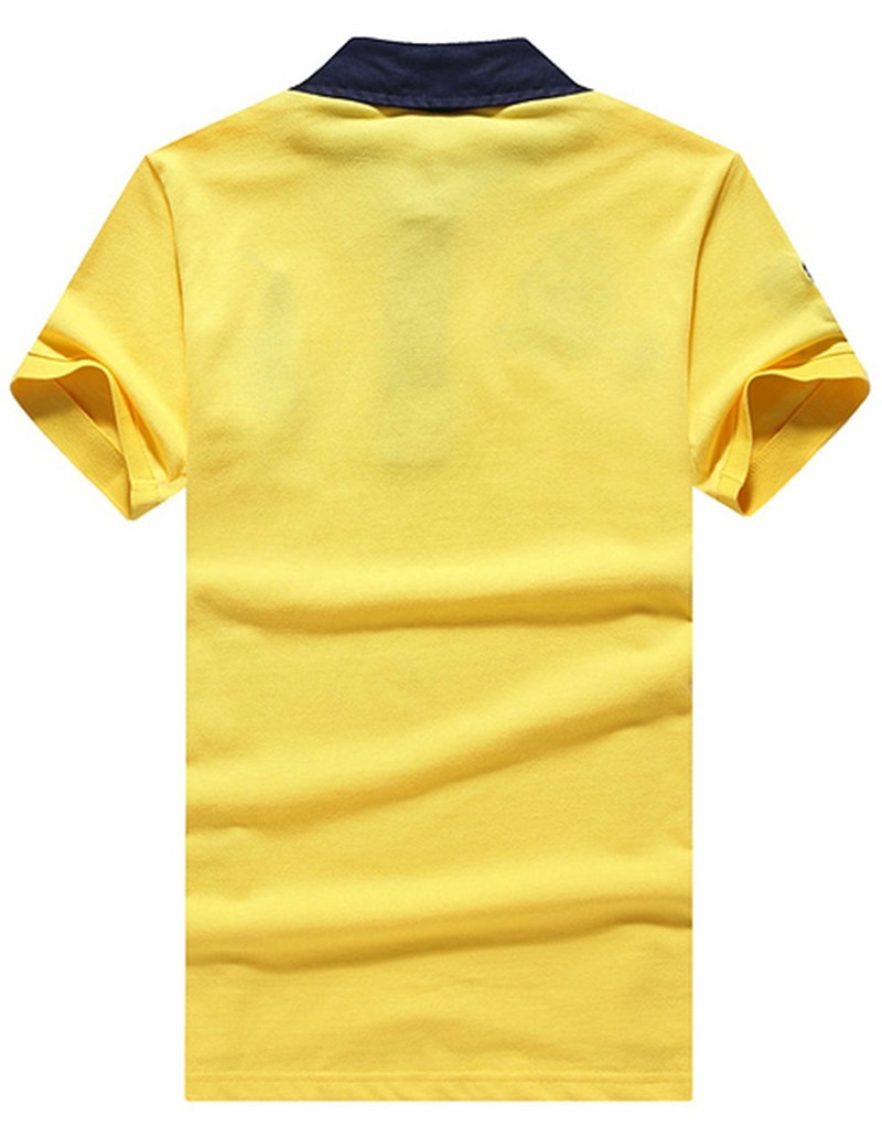 ראלף לורן-RALPH LAUREN POLO TSHIRT MEN'S SHORT DESGIN - Yellow – תמונה 2