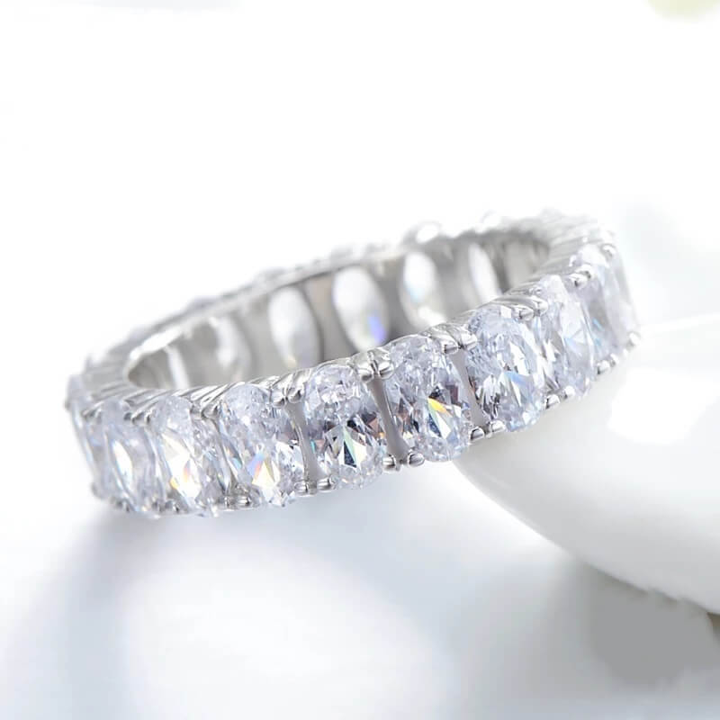 טבעת יוקרה- Silver Ring Hearts Arrows Zircon For Women – תמונה 3