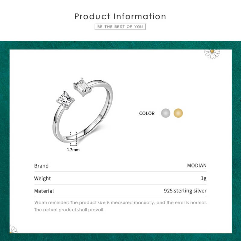 טבעת יוקרה-Silver Irregular Sparkling Clear CZ Finger Ring For Women – תמונה 3