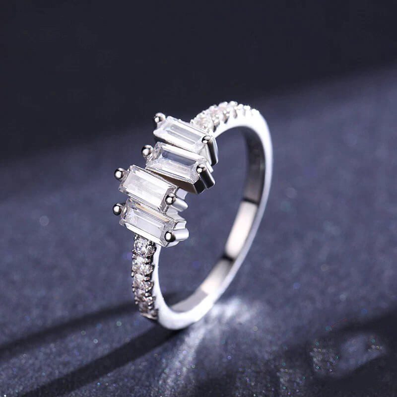 טבעת יוקרה-Silver Rings for Women 925 Sterling Jewelry Wedding – תמונה 3