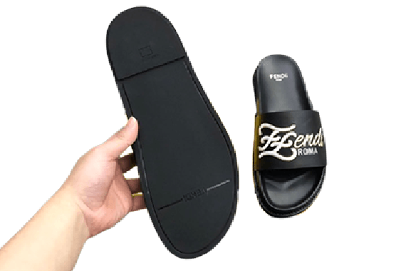 פנדי - FENDI SLIPPERS - Black & White – תמונה 3