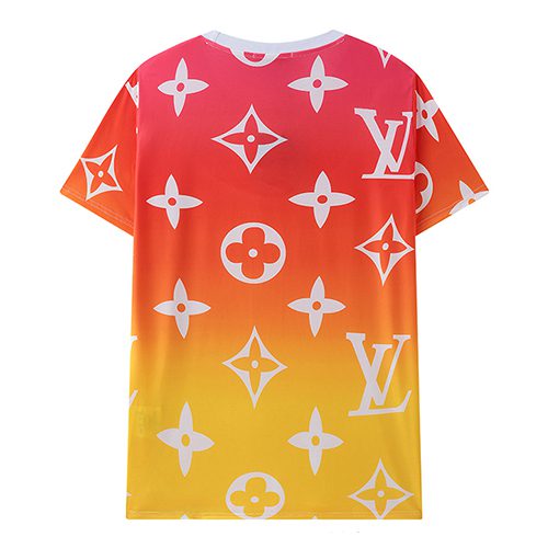 Louis Vuitton-לואי ויטון TSHIRT - ORG Yellow & white – תמונה 2