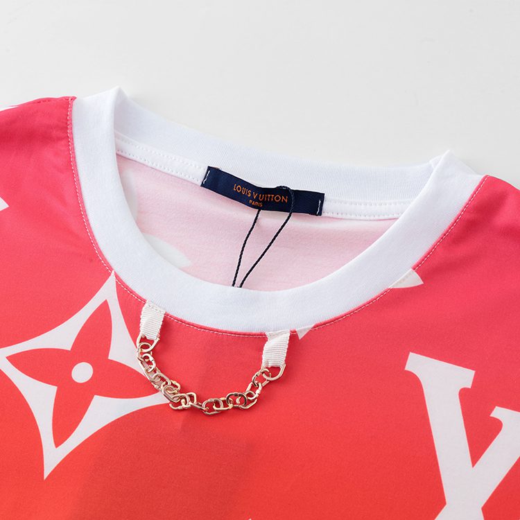 Louis Vuitton-לואי ויטון TSHIRT - ORG Yellow & white – תמונה 6