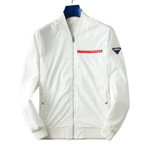 פראדה-PRADA- JECKET - White Red Logo