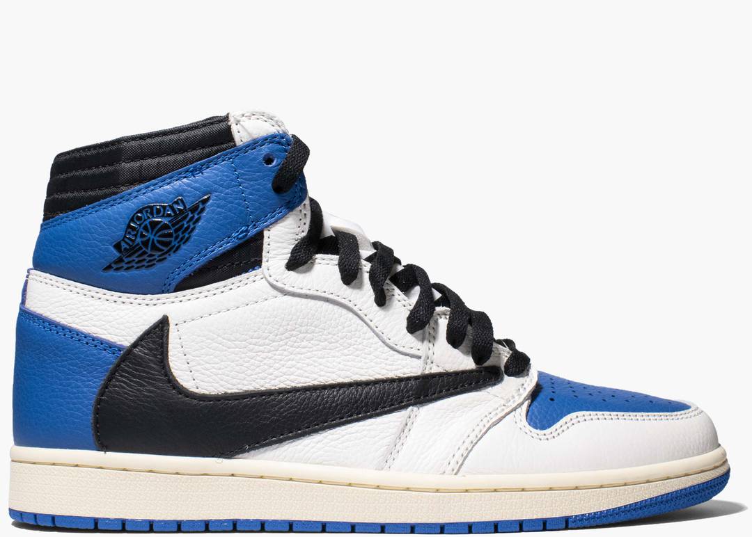 ⁦נייק ג'ורדן-Nike Air jordan 1 Mid - Travis Scott Fragment Military Blue⁩ – תמונה ⁦2⁩