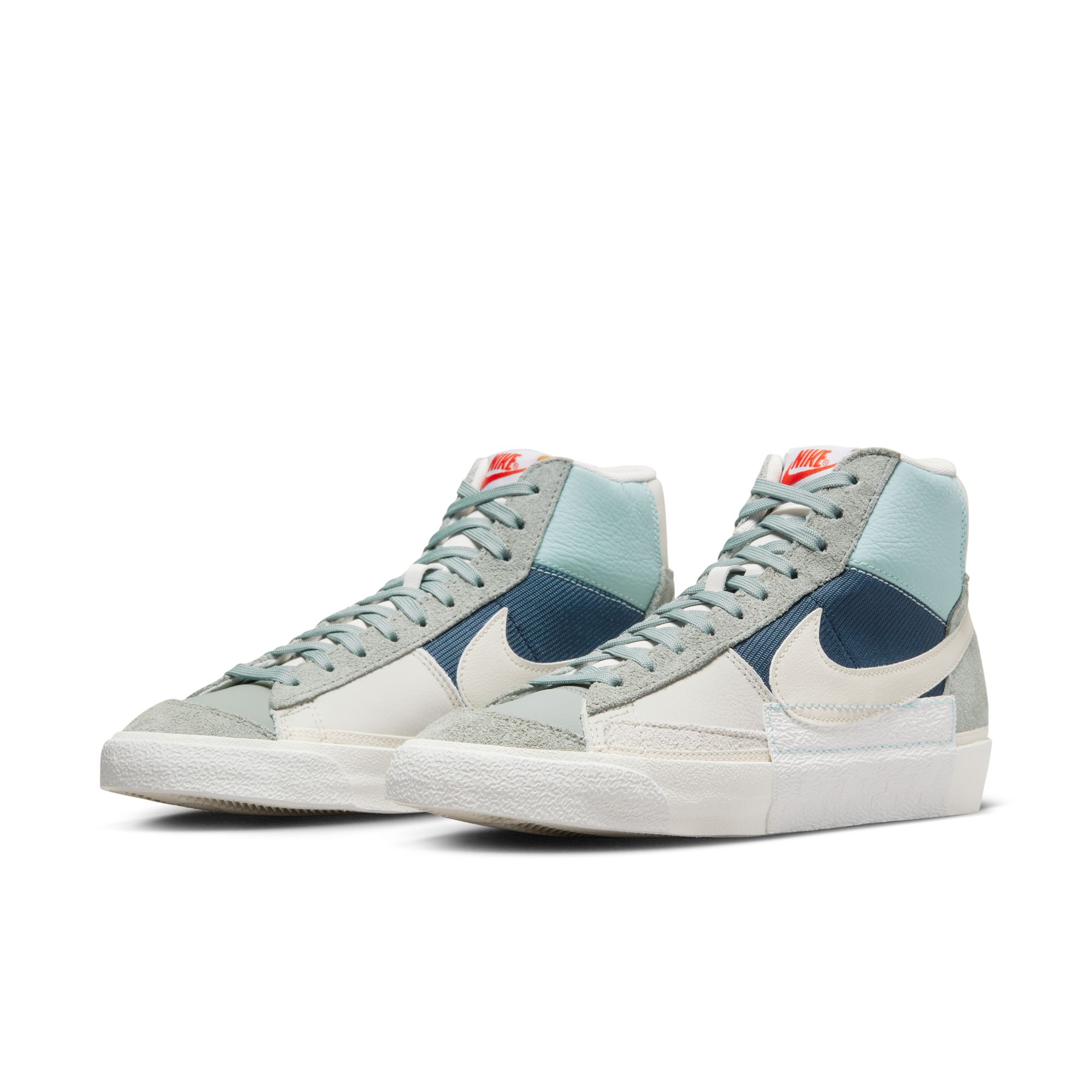 נייק בלייזר גבוהות- NIKE BLAZER MID '77 VINTAGE WHITE BLUE – תמונה 3