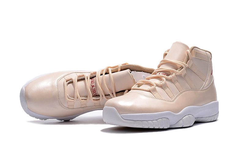 NIKE Air Jordan XI 11 Retro Creamy White Maroon Men Shoes – תמונה 2