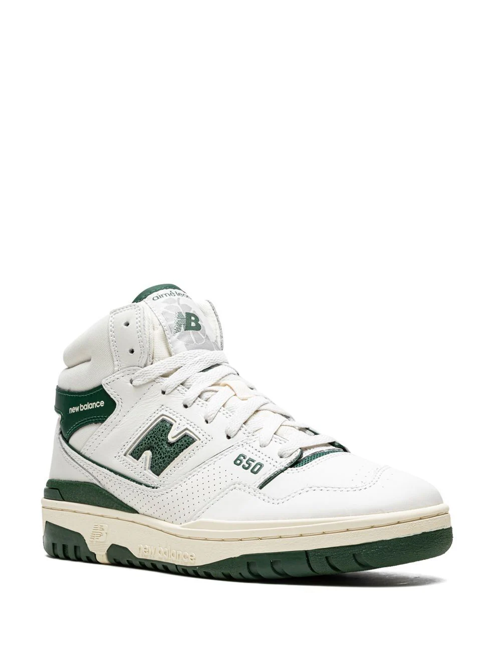 ניו באלאנס - New Balance 650 R "Aime Leon Dore White Green" sneakers – תמונה 2