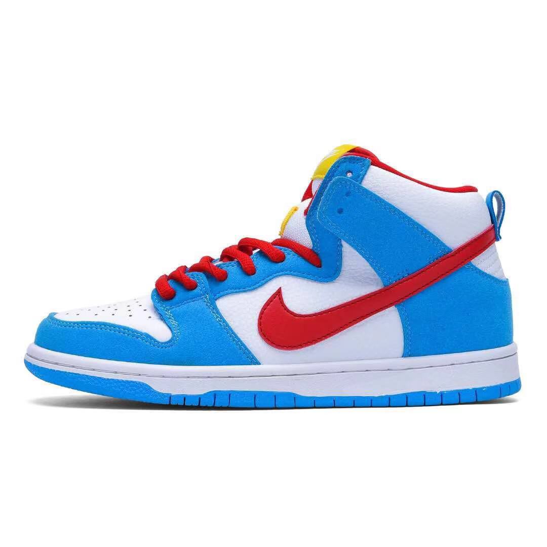 נייק דאנק- NIKE DUNK HIGH White Blue Red – תמונה 2