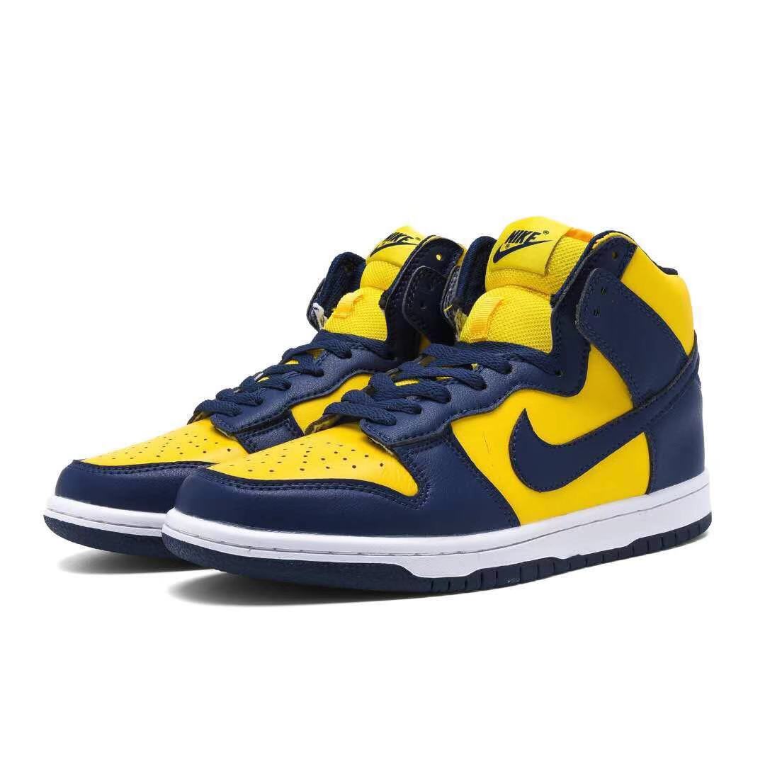 נייק דאנק- NIKE DUNK HIGH Yellow Blue – תמונה 7