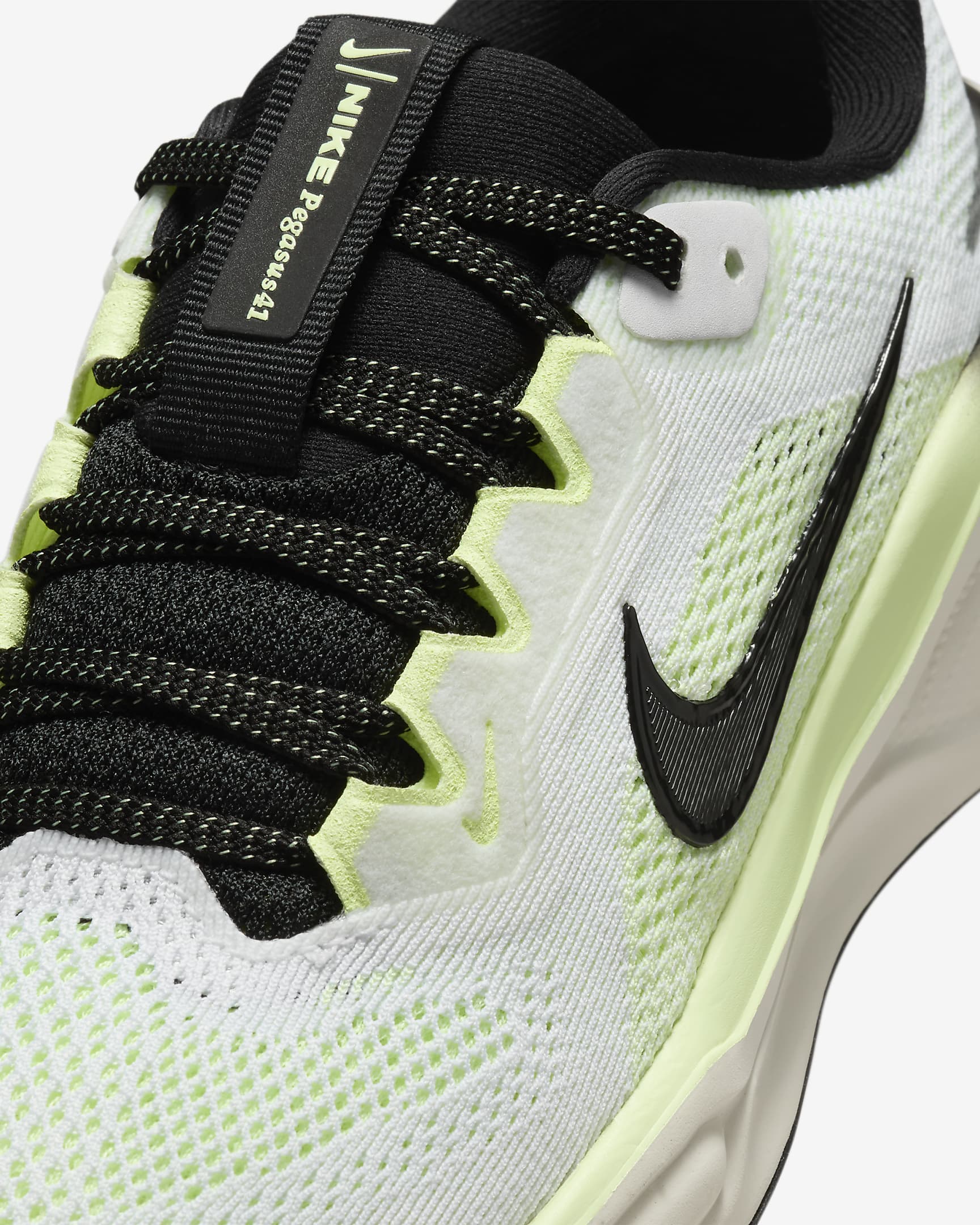 נעלי נייק פגסוס - Nike Pegasus 41 White/Barely Volt – תמונה 7