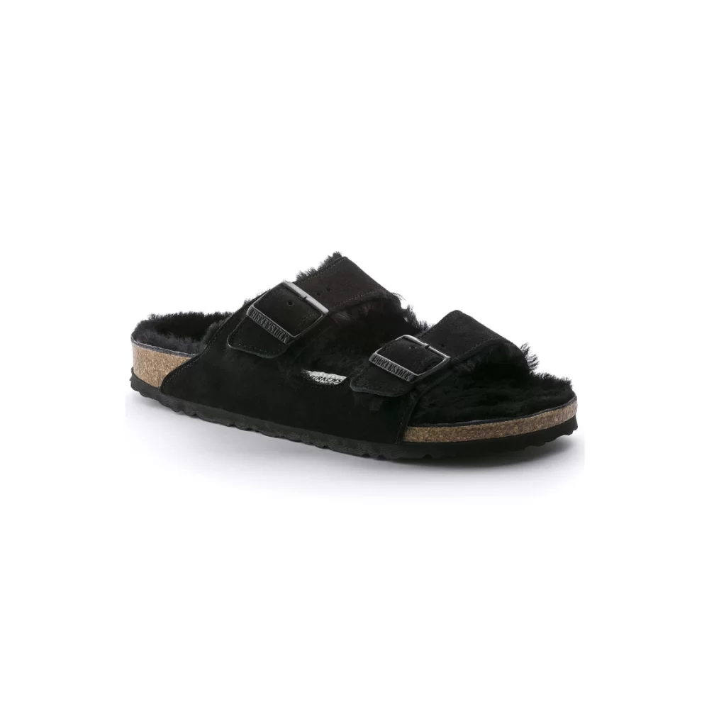 כפכפי בירקנשטוק | Birkenstock Arizona fur All Black – תמונה 2